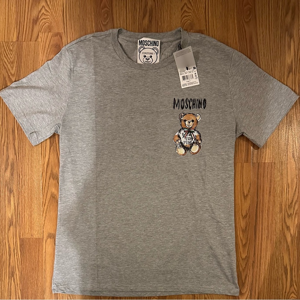 Moschino Couture Men’s Teddy Bear Graphic Print T-Shirt, Size 52 (XL)